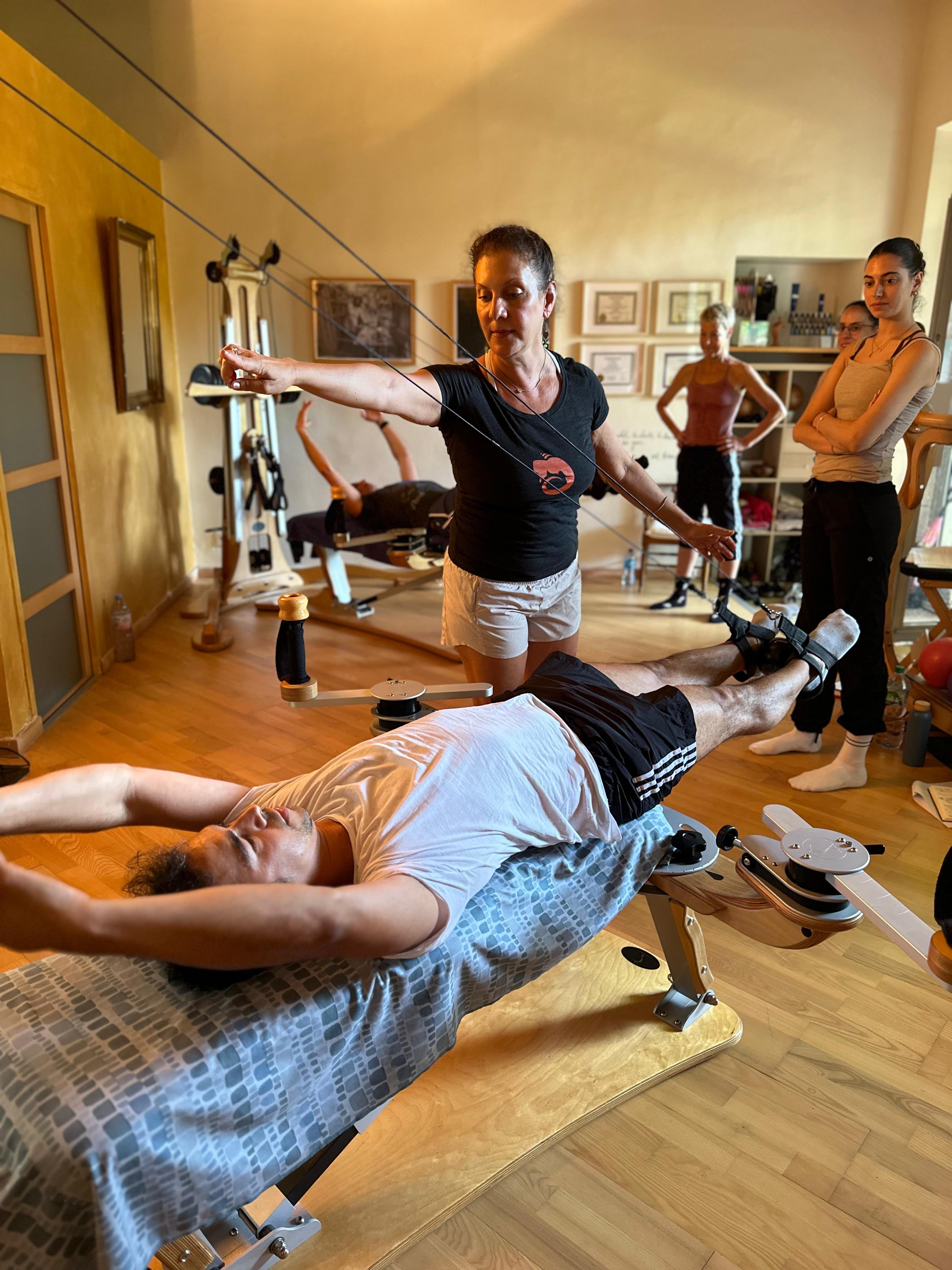 SMT Adrianna Thompson Adrianna Thompson teaching Gyrotonic class